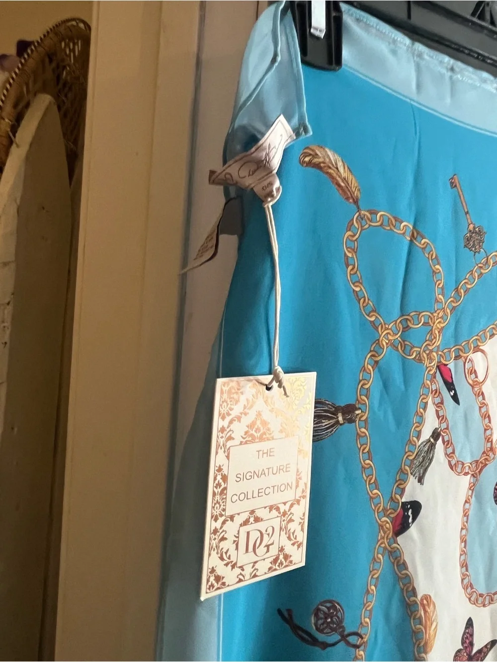 Light Blue Butterfly Print scarf